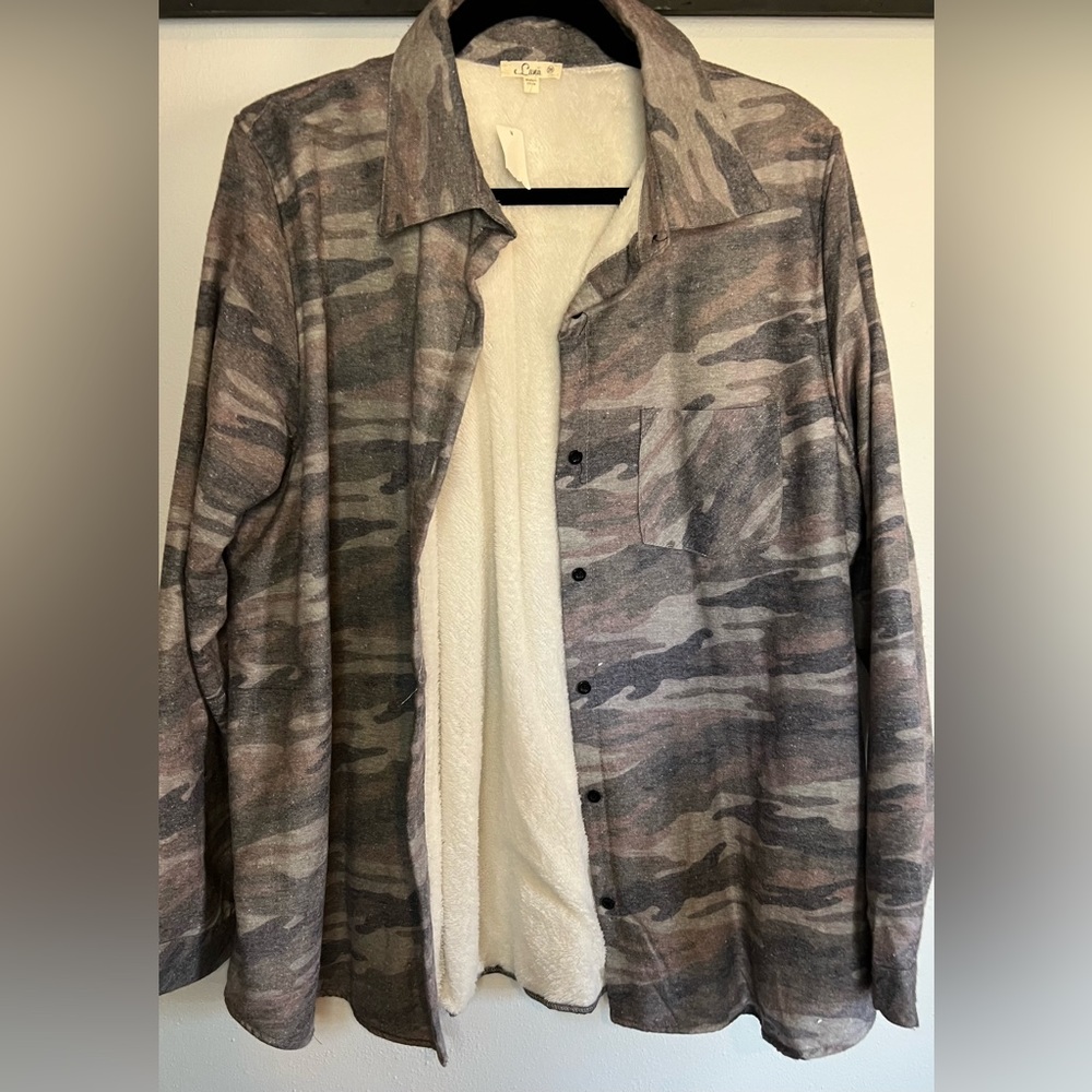 E. Luna Sherpa Lined Flannel Shacket